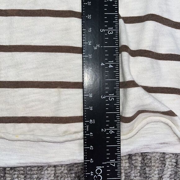Women’s Grunge Crop‎ Top T Shirt Size Small Brown Zebra Graphic Stripe Stains - Picture 5 of 6